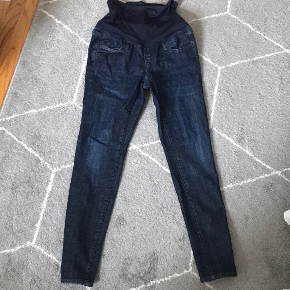 Gap true skinny full panel maternity jeans
